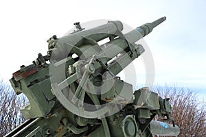 Old antiaircraft gun of the Second World War