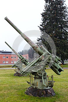 Old antiaircraft guns