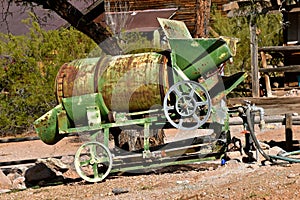 Antiquated portable cement mixer