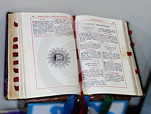 The old antique book of Catholic Church Liturgy