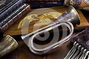 Old Antique Brass Bugle