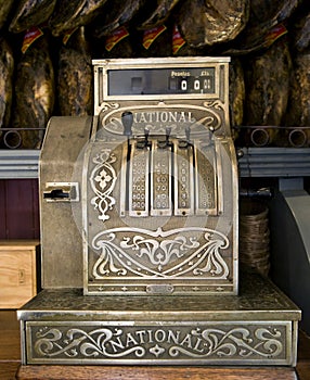 Old, antique cash register