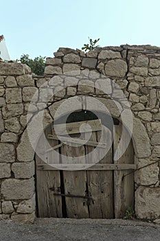 Old door in croatia in podgora