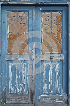 Old antique door in Greece.