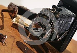 Old Antique folding Camera