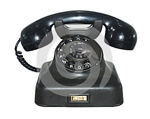 Old antique phone, isolated
