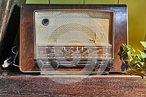 Old antique radio receiver