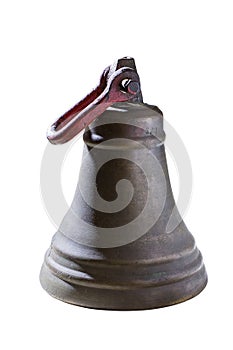 Old ship bell isolated on a white background