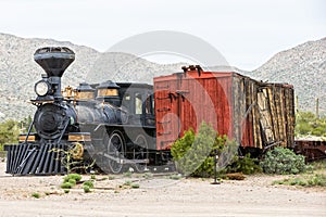 Old antique steam locomotive