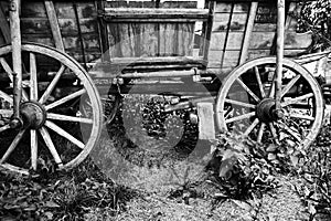Old antique wagon wheel