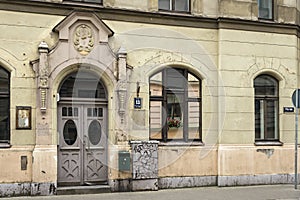 Old apartment building in Art Nouveau style. Riga, Latvia.