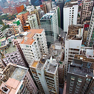 Old apartment buildings in Hong Kong