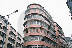 Old Apartment in Hong Kong. dense residential building, urban area