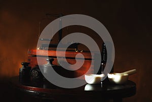 Old apothecary tools