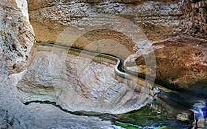 Old aqueduct in mountains