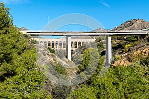 Old aqueduct in Nerja.