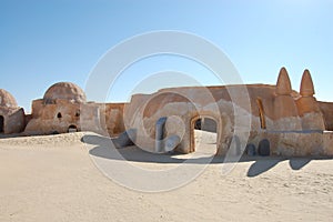 Old arab building in the african desert