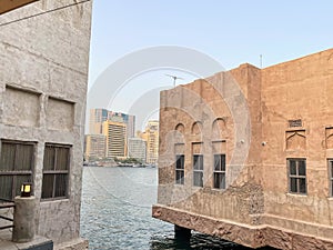 Old Arabian architecture and buildings The old and historic side of Dubai city Al Seef District