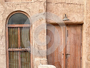 Old Arabian architecture and buildings The old and historic side of Dubai city Al Seef District