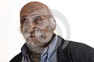 old arabian lebanese man with big mustache