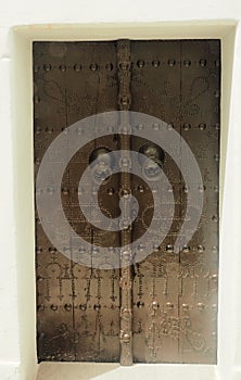 Old Arabic door with ornament. architecture element