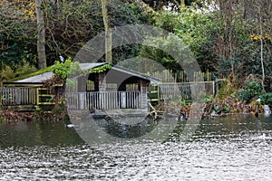 Old arbor by the lake