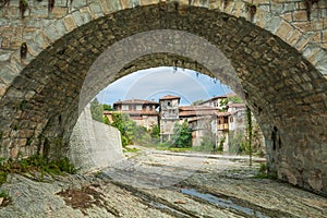 Old arch bridge in Elena town. Bulgaria