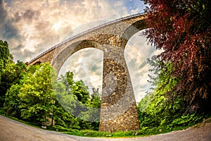 Old arch bridge in Germany