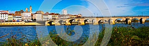 Old arch bridge in Macon, France