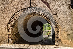 Old arch tunnel in Barre-des-Cevennes commune ,France