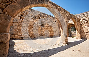 The old arches of Kolossi Castle. Kolossi. Limassol District. Cyprus