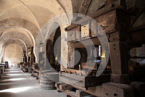 Old arches on vineyard