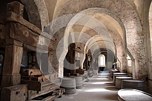 Old arches on vineyard