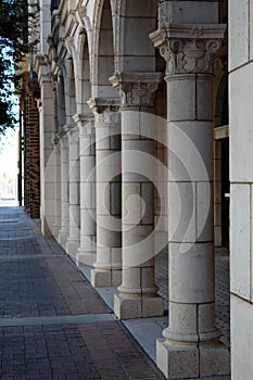 Old architectural colomns