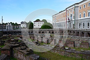 Old architecture in the city, Turin Italy