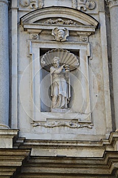 Old architecture in the city, Turin Italy