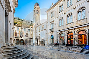 Old architecture in Dubrovnik city, Croatia.