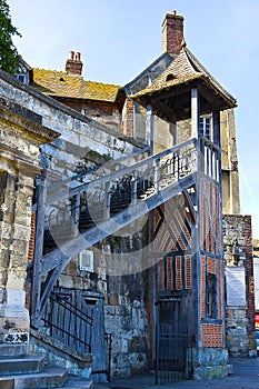 Old architecture of a Honfleur house