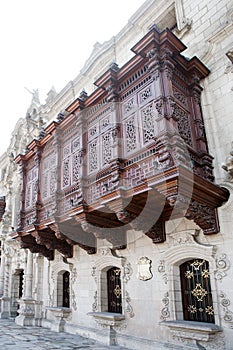 Old architecture of Lima, Peru. photo