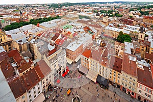 Old architecture of Lviv, Ukraine