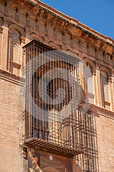 Old architecture in the Plaza del Patriarca is in front of the old University of Valencia