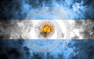 Old Argentina grunge background flag