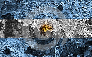 Old Argentina grunge background flag