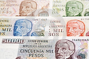 Old Argentine peso a business background
