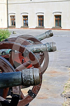 Old artillery cannons