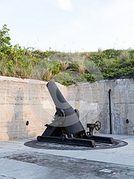 Old artillery guns at Fort de Soto Florida