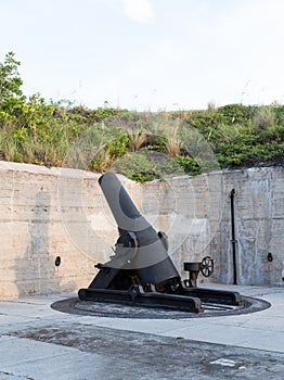 Old artillery guns at Fort de Soto Florida photo