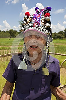 Old Asian woman, Akha