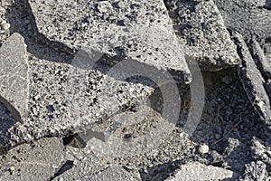 Old asphalt covering