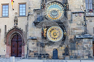 Old astronomical clock,Old Town Square,Prague photo